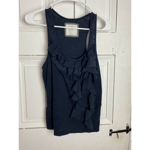 Abercrombie & Fitch Ruffle Tank Top Sz Large - Picture 1 of 5